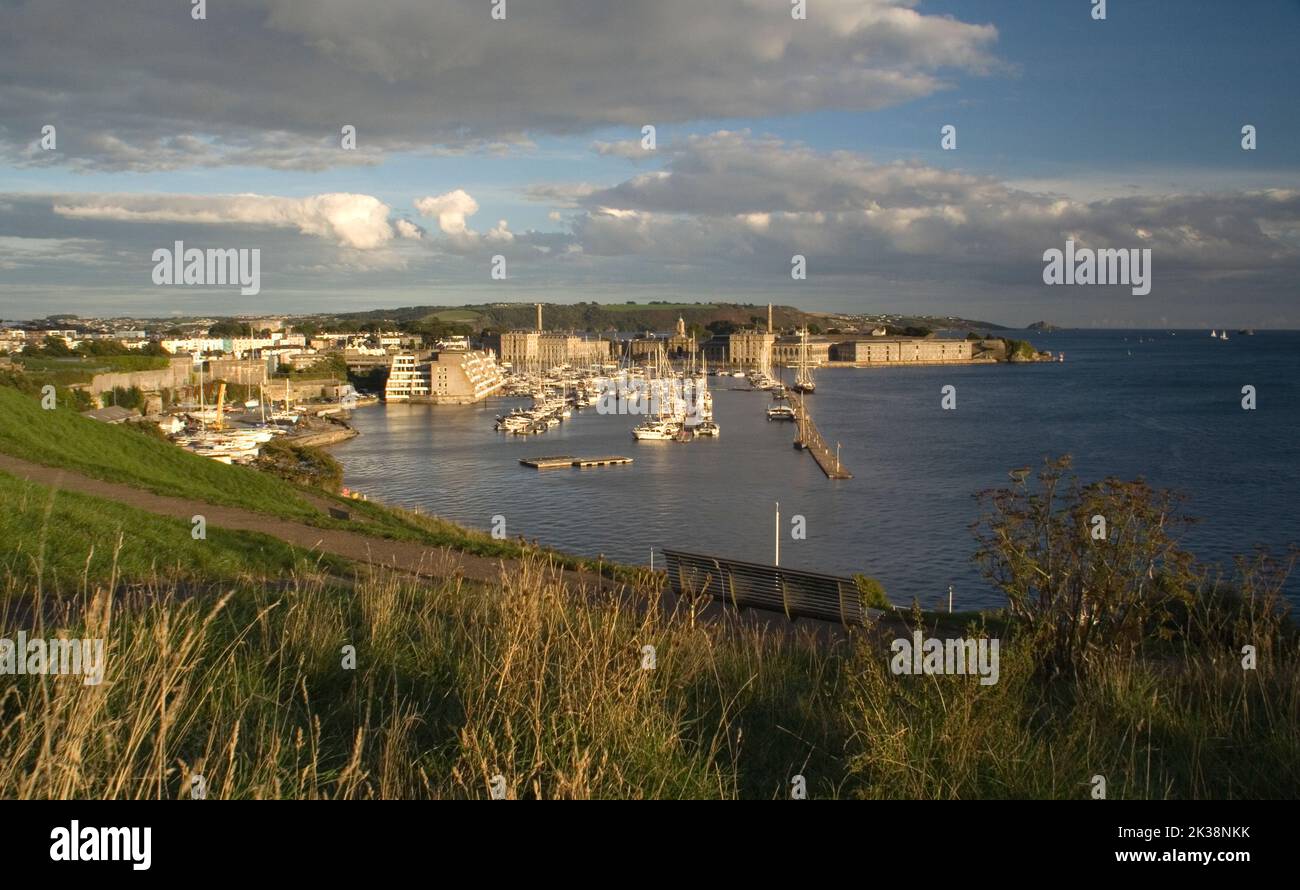 Royal William Yard da Mount Wise, Plymouth Foto Stock