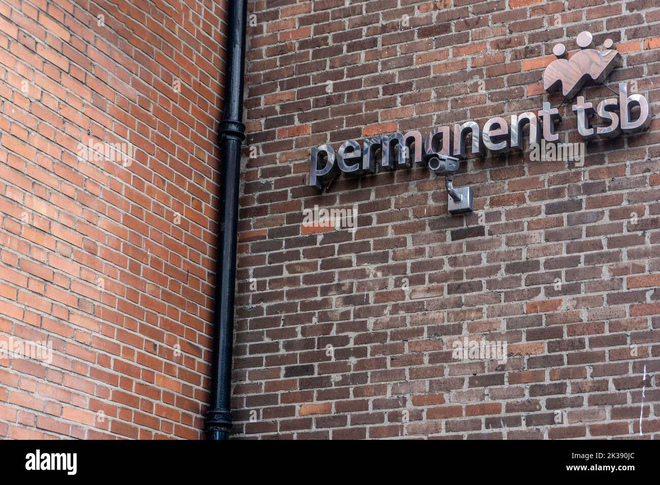 Firma per la sede centrale della Permanent TSB Bank a St Stephens Green, Dublino, Irlanda. Foto Stock