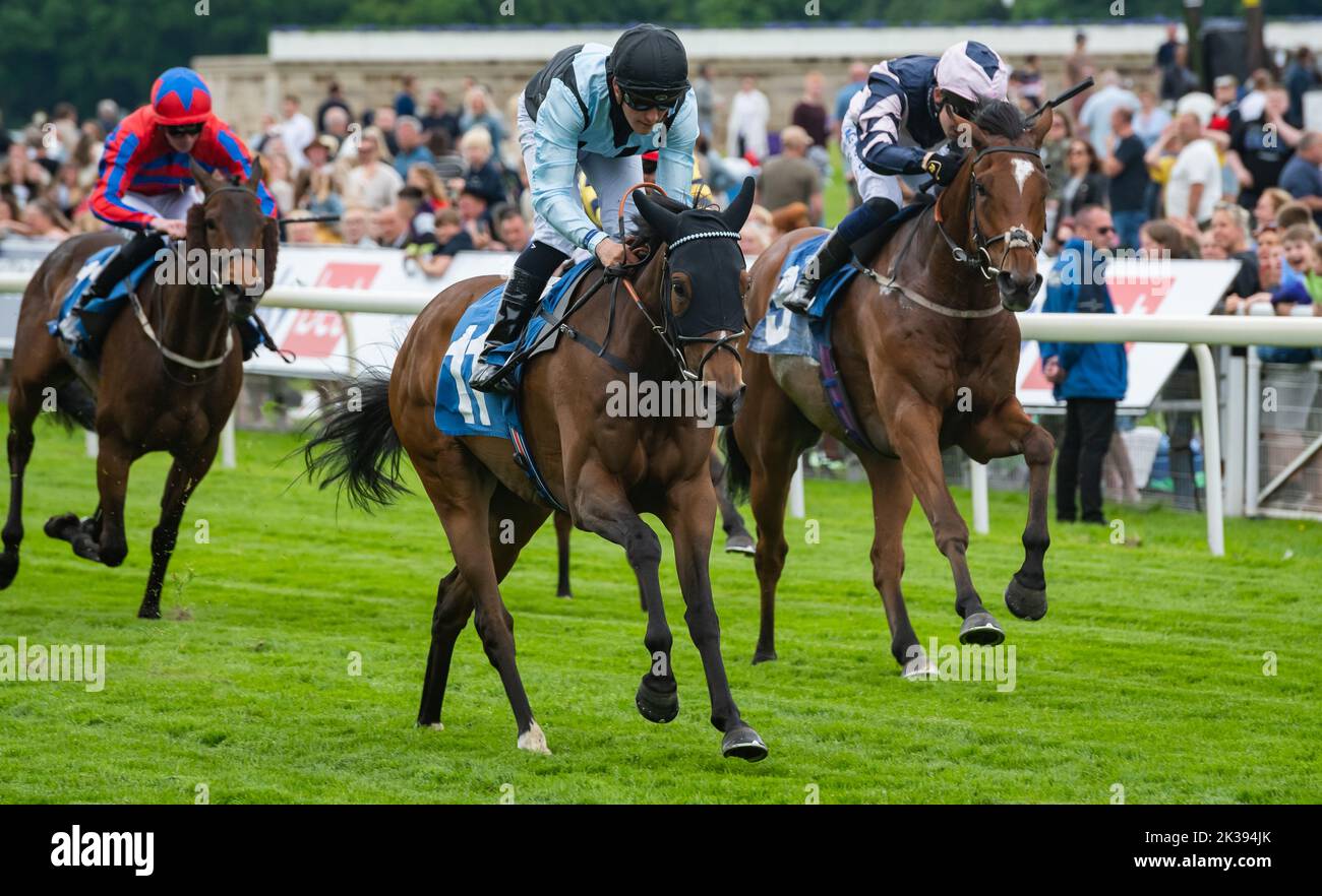 Scene del secondo giorno del Tribute Weekend dell'ippodromo di York, domenica 22nd maggio 2022, con la Sky Bet Sunday Series Foto Stock