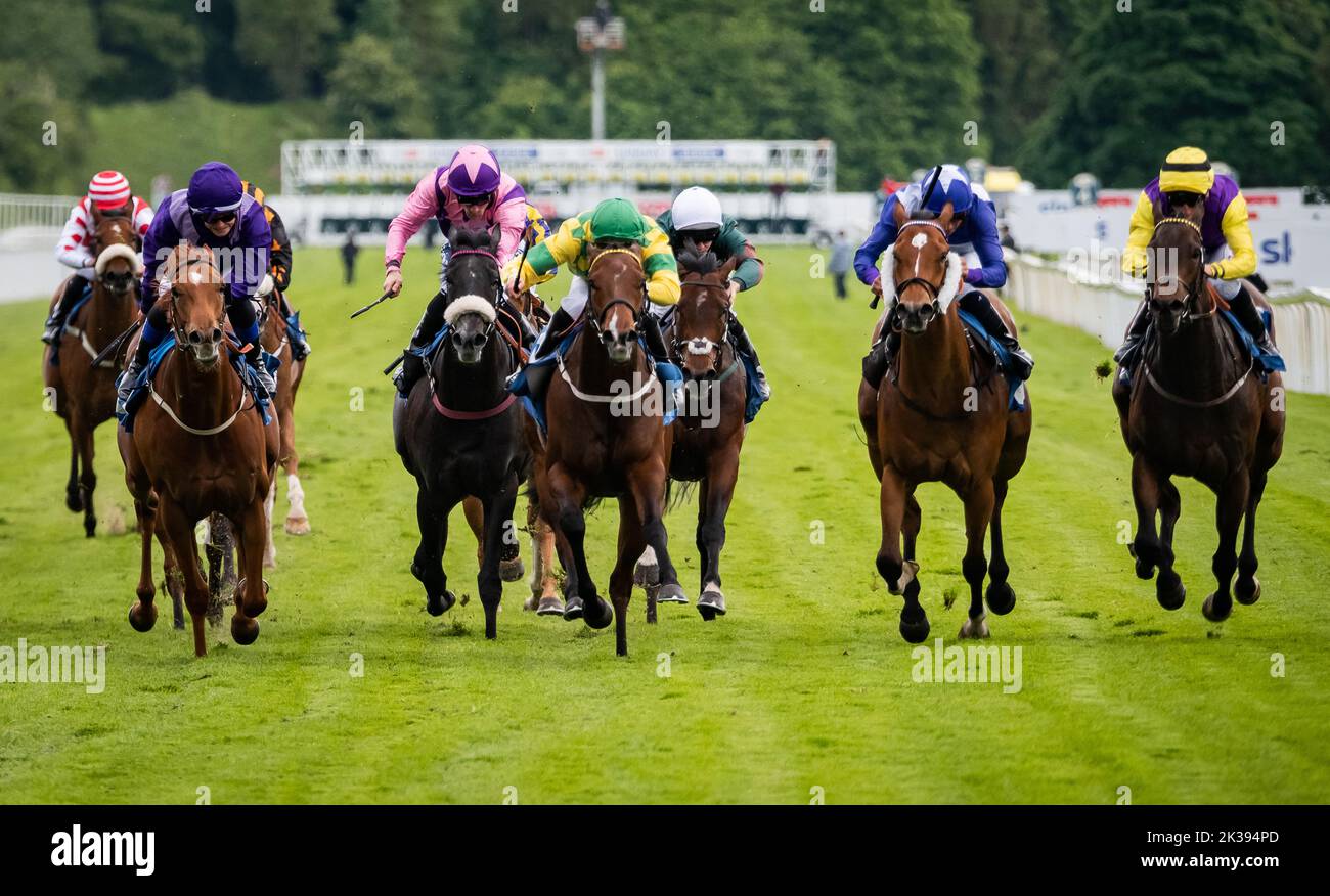 Scene del secondo giorno del Tribute Weekend dell'ippodromo di York, domenica 22nd maggio 2022, con la Sky Bet Sunday Series Foto Stock