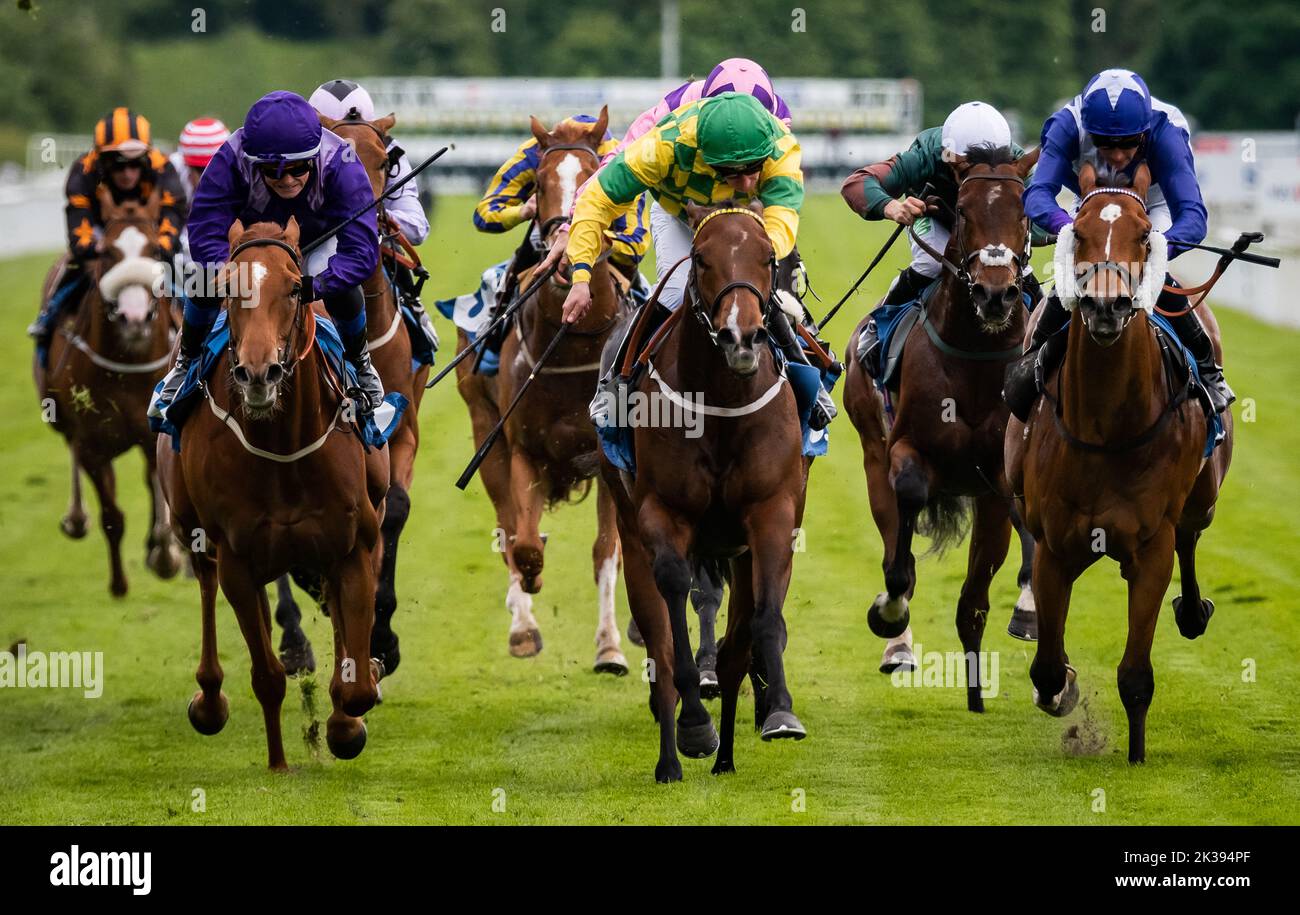 Scene del secondo giorno del Tribute Weekend dell'ippodromo di York, domenica 22nd maggio 2022, con la Sky Bet Sunday Series Foto Stock