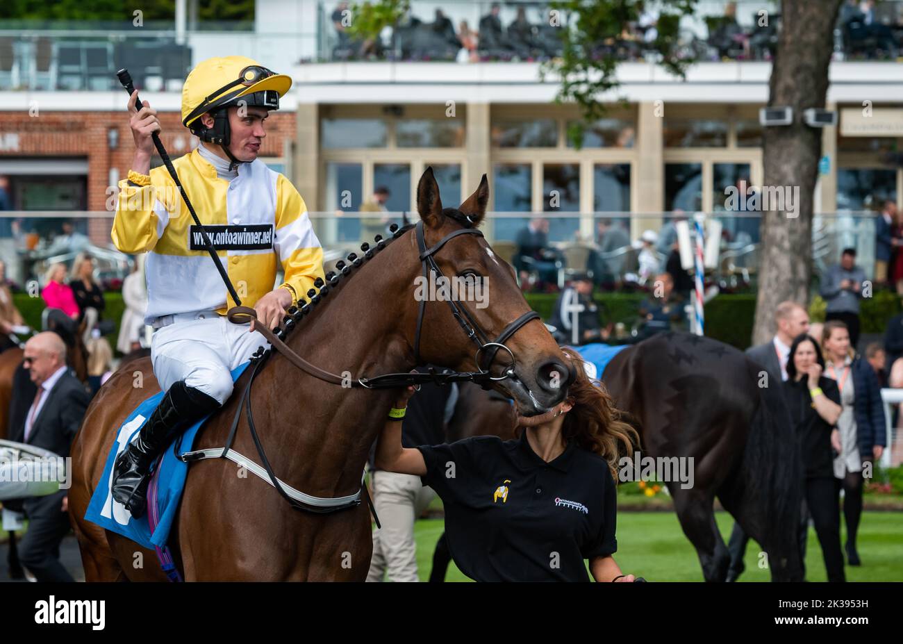 Scene del secondo giorno del Tribute Weekend dell'ippodromo di York, domenica 22nd maggio 2022, con la Sky Bet Sunday Series Foto Stock