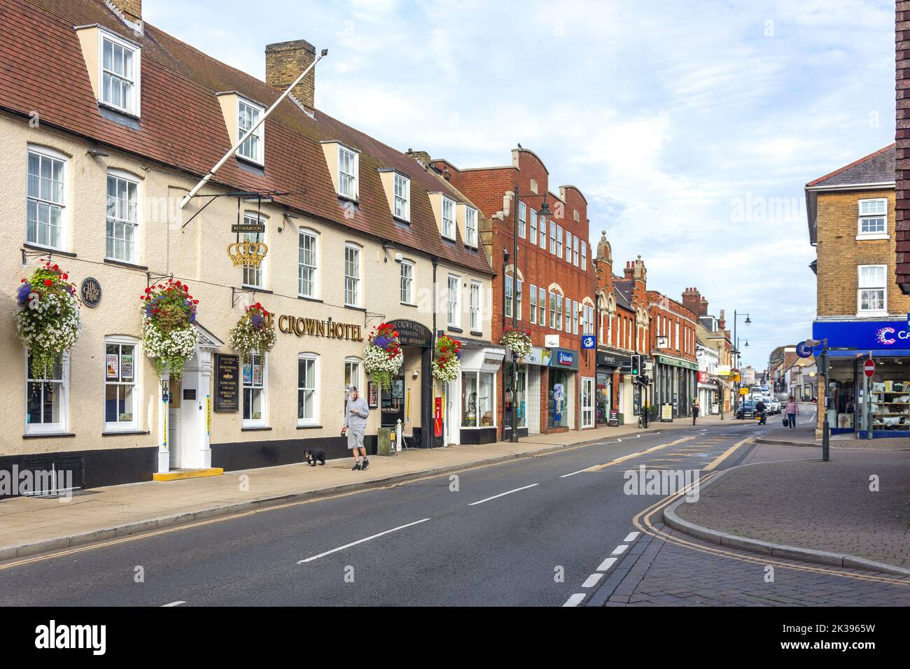 High Street, Biggleswade, Bedfordshire, Inghilterra, Regno Unito Foto Stock