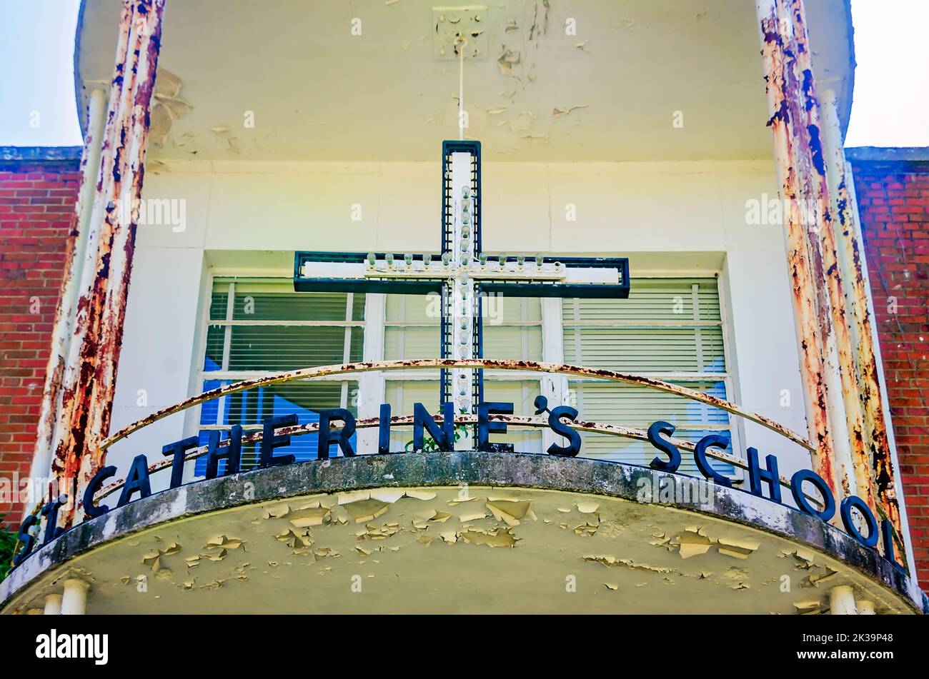 La St. Catherine’s School è nella foto, 24 settembre 2022, a Mobile, Alabama. La scuola cattolica fu fondata nel 1949 dalla parrocchia di Santa Caterina da Siena. Foto Stock