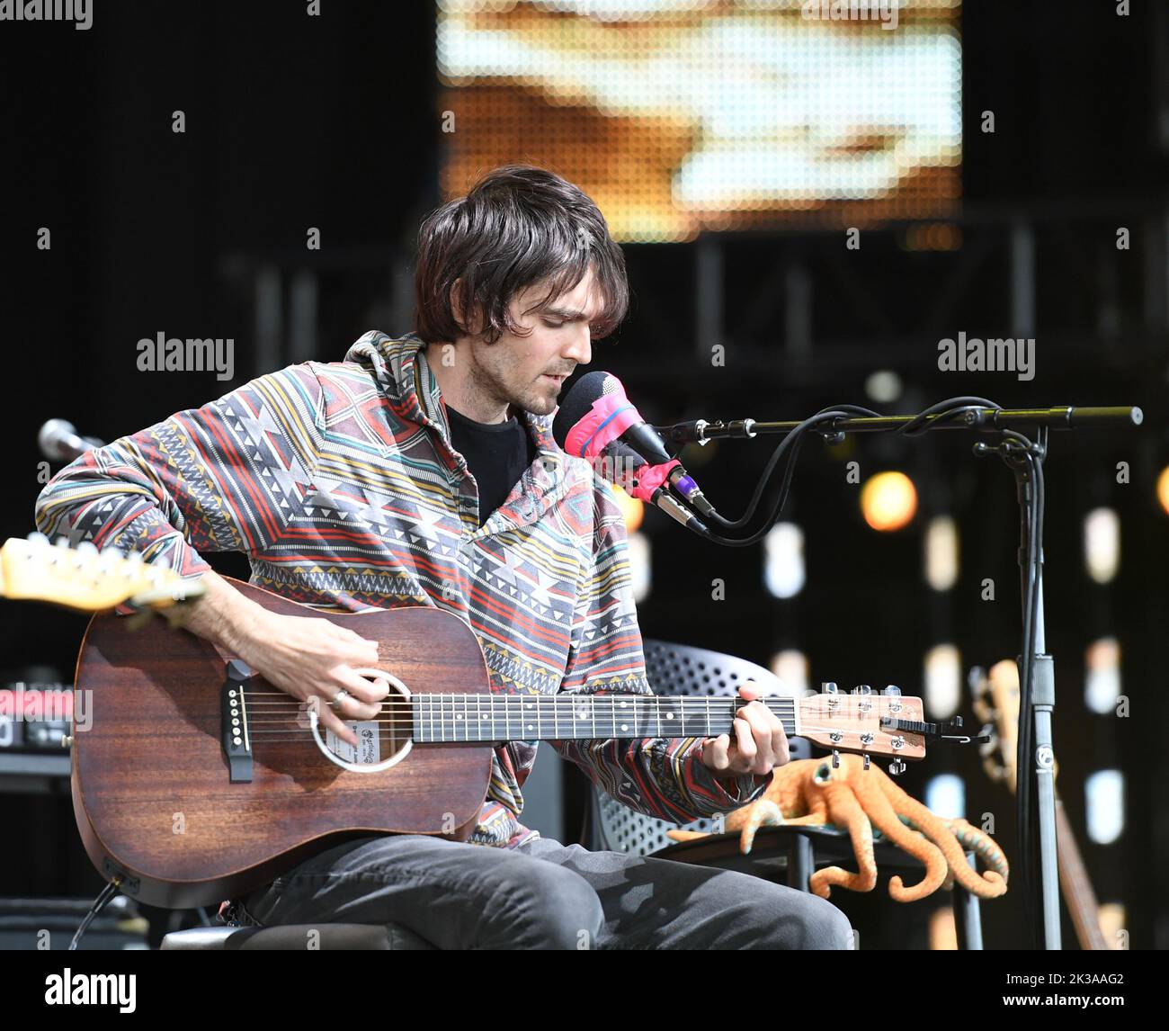 24 settembre 2022, Raleigh, North Carolina, USA: MICHAH NELSON intrattiene la gente al Farm Aid 2022 al Coastal Credit Union Music Park di Raleigh, North Carolina il 24 settembre 2022..photo Â Jeff Moore (Credit Image: © Jeff Moore/ZUMA Press Wire) Foto Stock