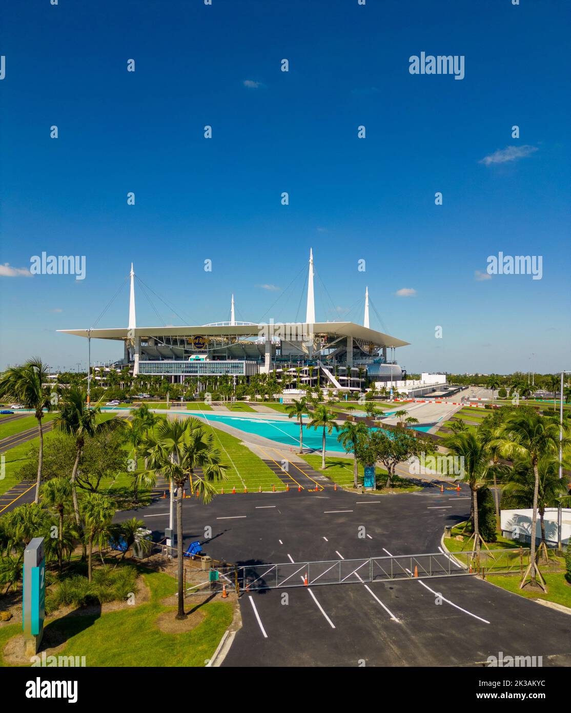 Miami, FL, USA - 23 settembre 2022: Foto aerea dell'Hard Rock Stadium Miami FL Foto Stock