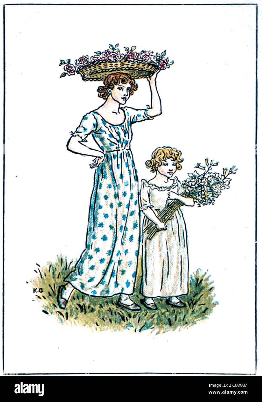 Kate Greenaway's Almanac per giugno 1893 Foto Stock