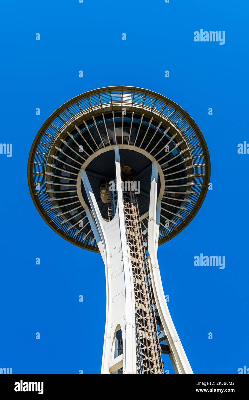 Space Needle, Seattle Center, Seattle, Washington, Stati Uniti Foto Stock