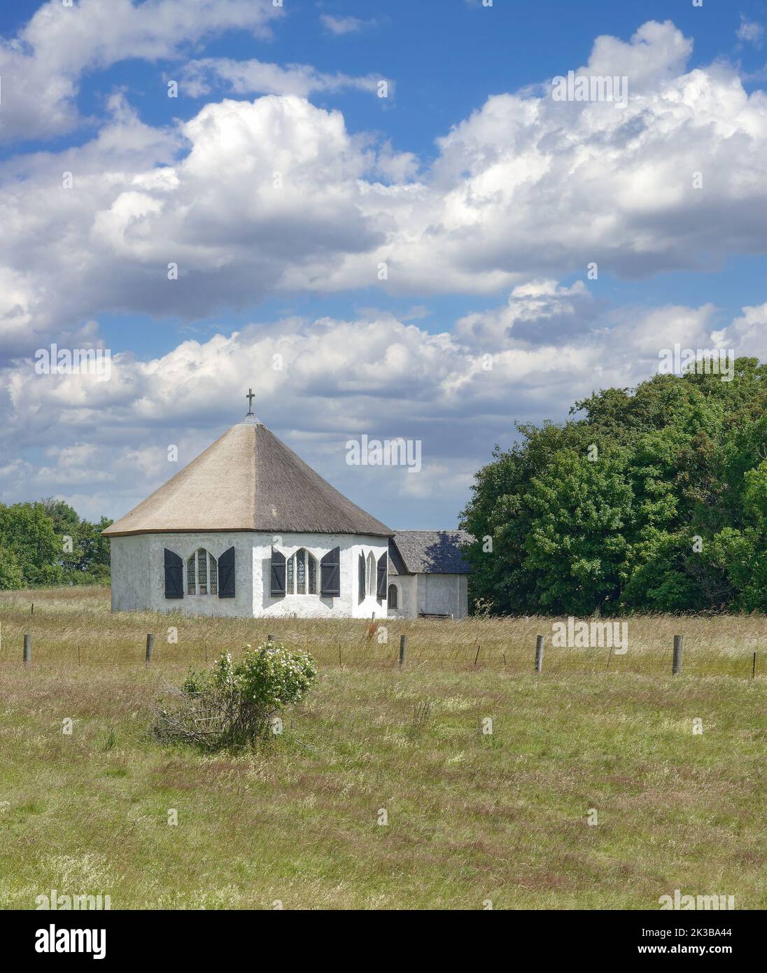 Famosa Cappella ottogonale di Vitt, Ruegen, mar baltico, Meclemburgo-Vorpommern, Germania Foto Stock