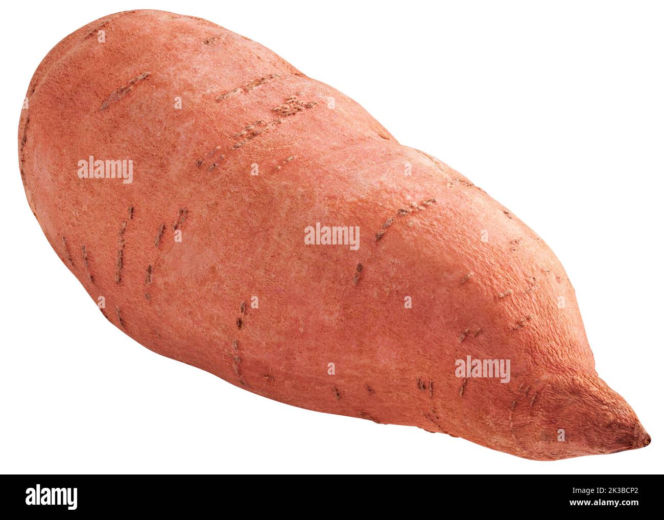 patata dolce, yam, isolato su sfondo bianco, percorso di ritaglio, piena profondità di campo Foto Stock