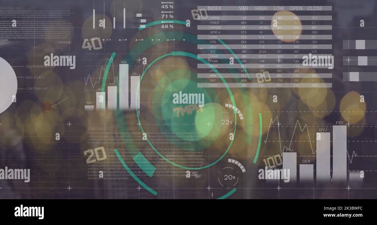 Immagine dell'elaborazione dei dati su spot Foto Stock