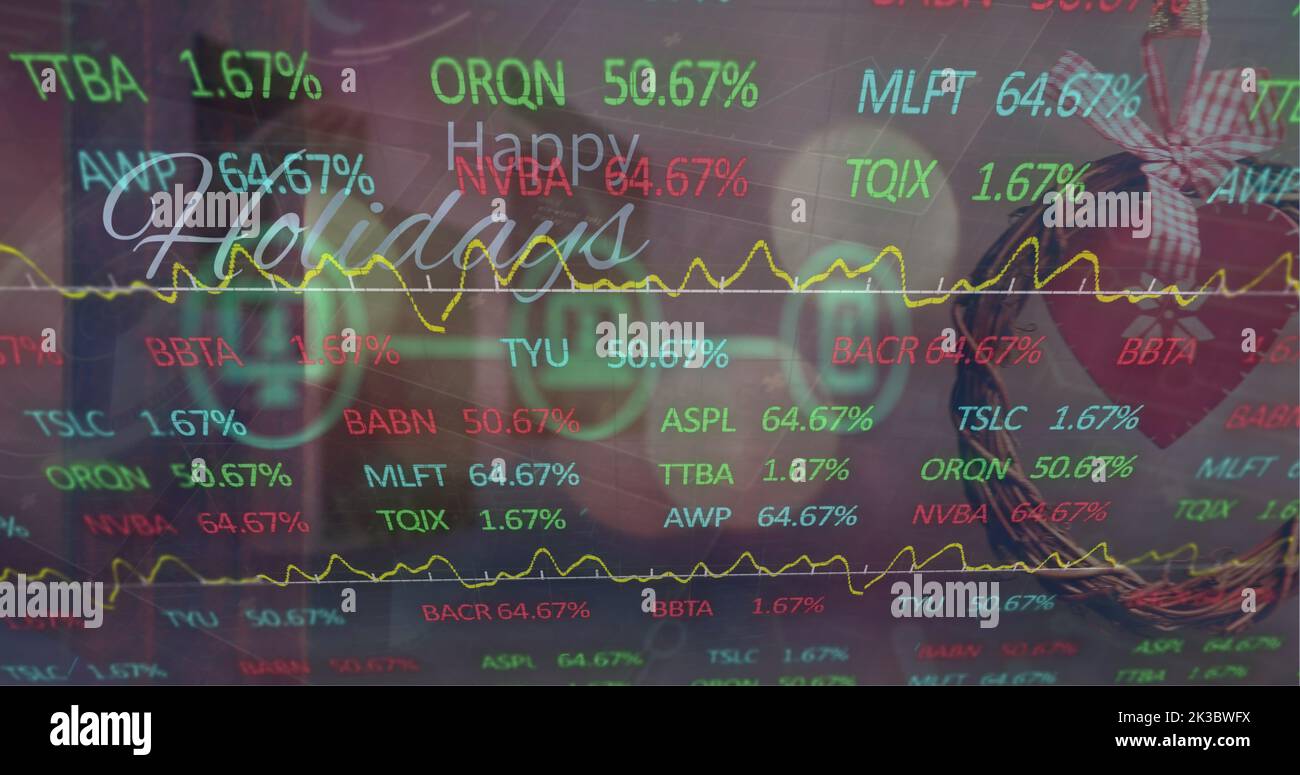 Immagine dell'elaborazione dei dati in corso di wreath Foto Stock