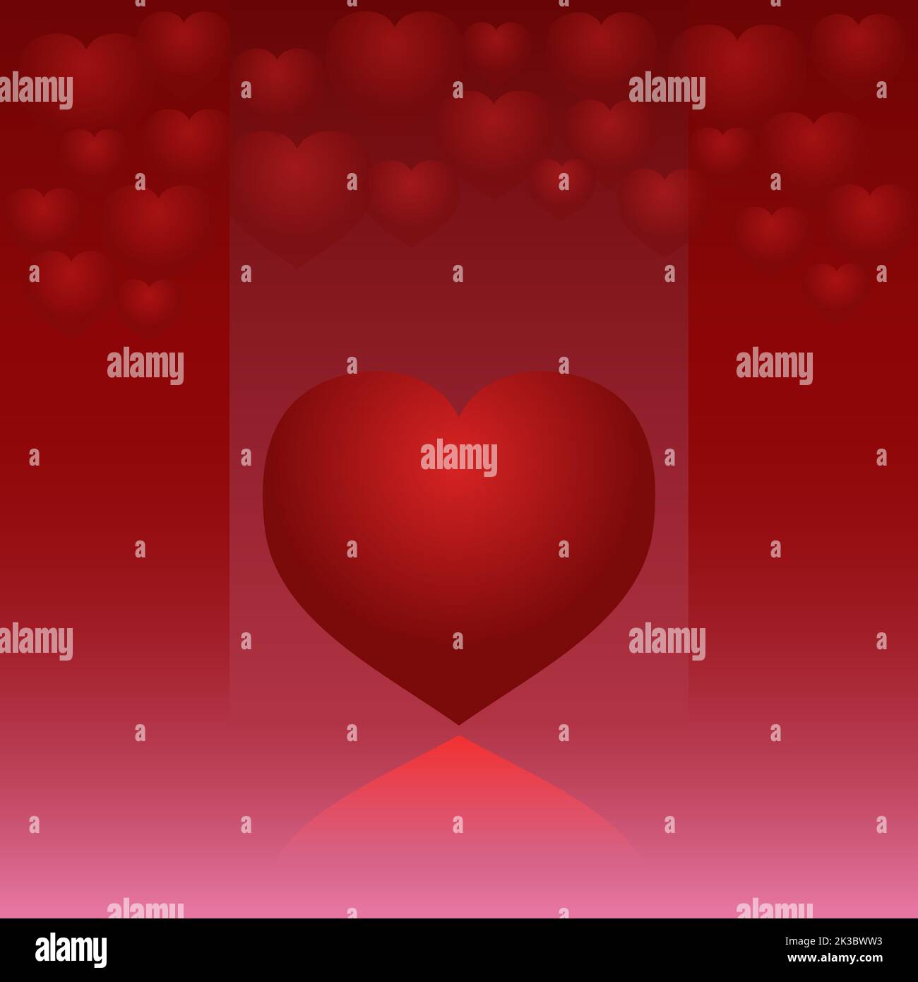 I toni freddi sopra e sotto il centro sono toni caldi. Simile all'illustrazione vettoriale di 3 bande di onde sonore. Foto Stock