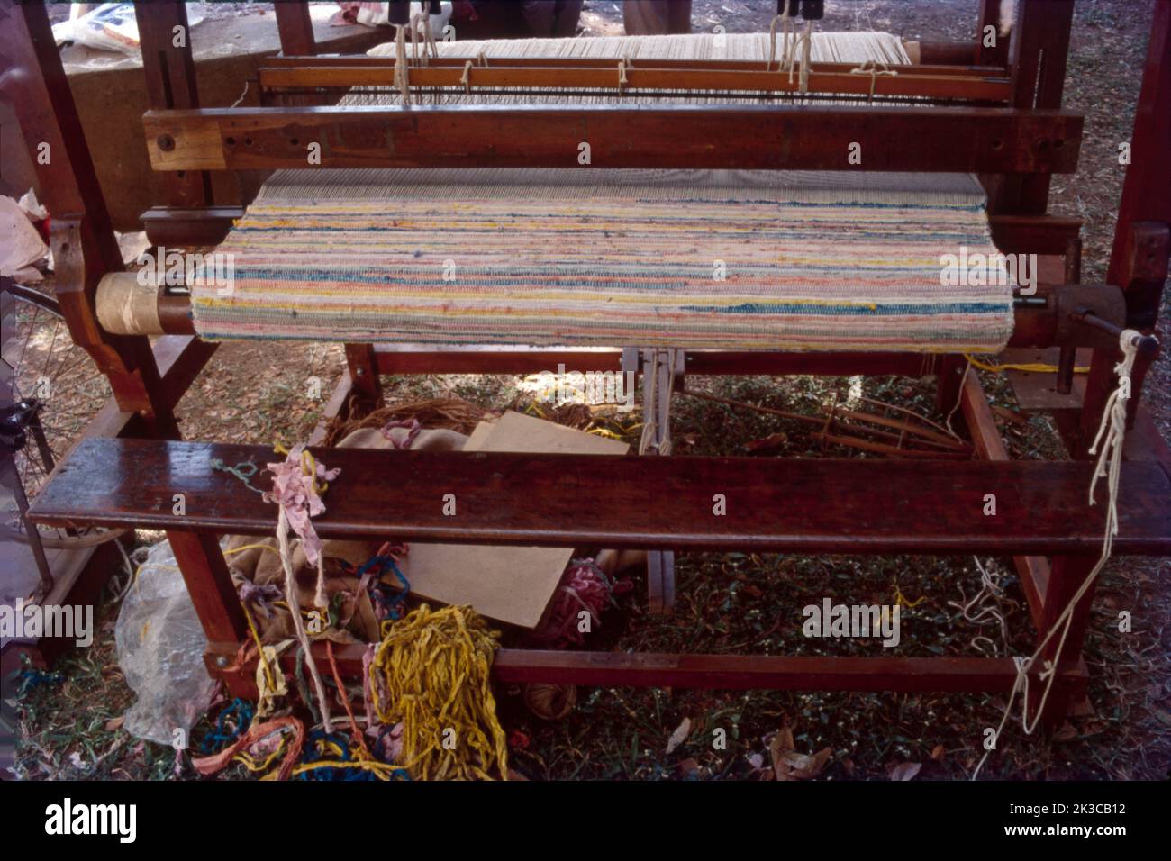 Cotone, tessitura Dhari Foto Stock