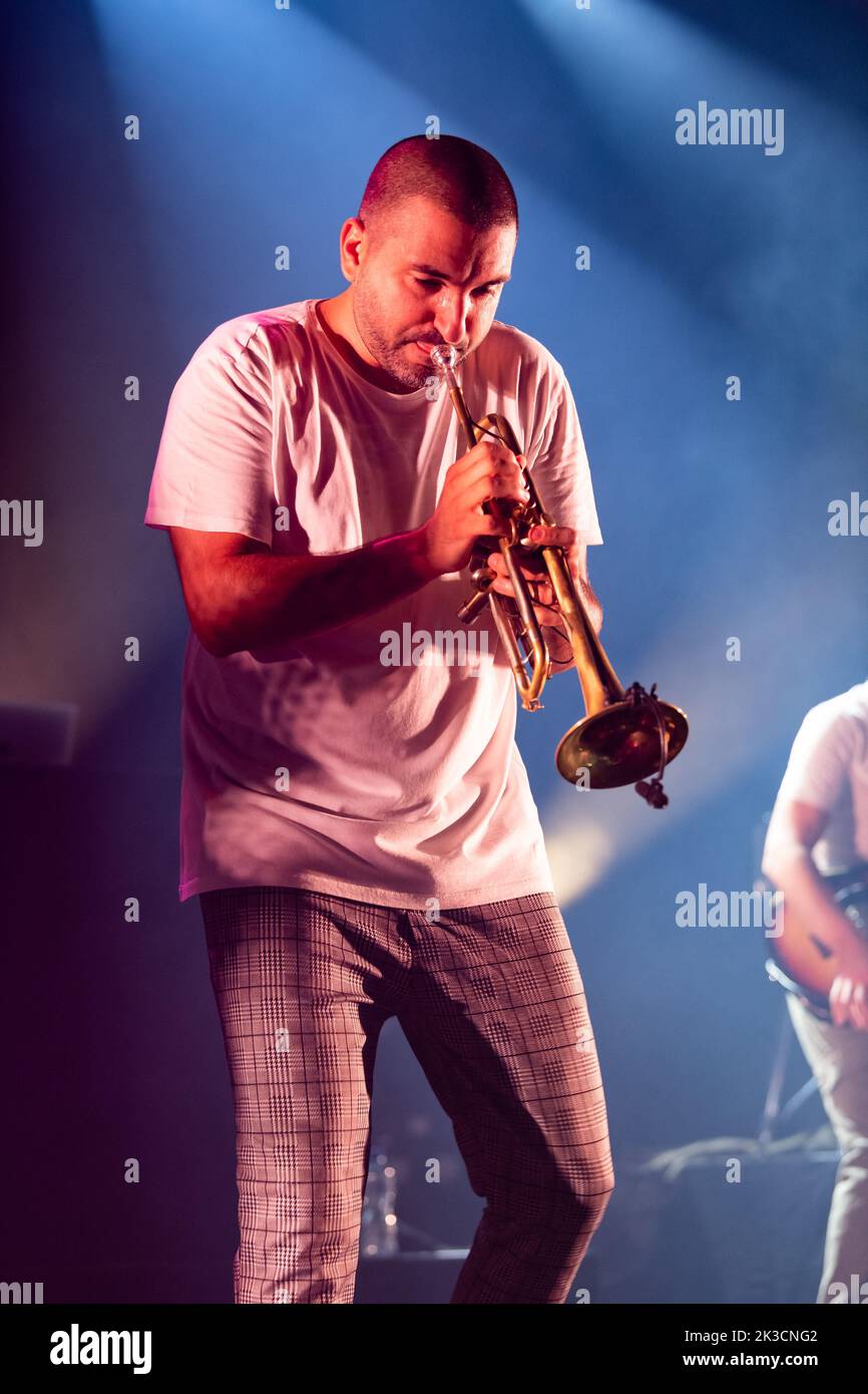 Ibrahim Maalouf si esibisce al Montreux Jazz Festival, il 14 luglio 2022, a Montreux, in Svizzera. Foto di Loona/ABACAPRESS.COM Foto Stock