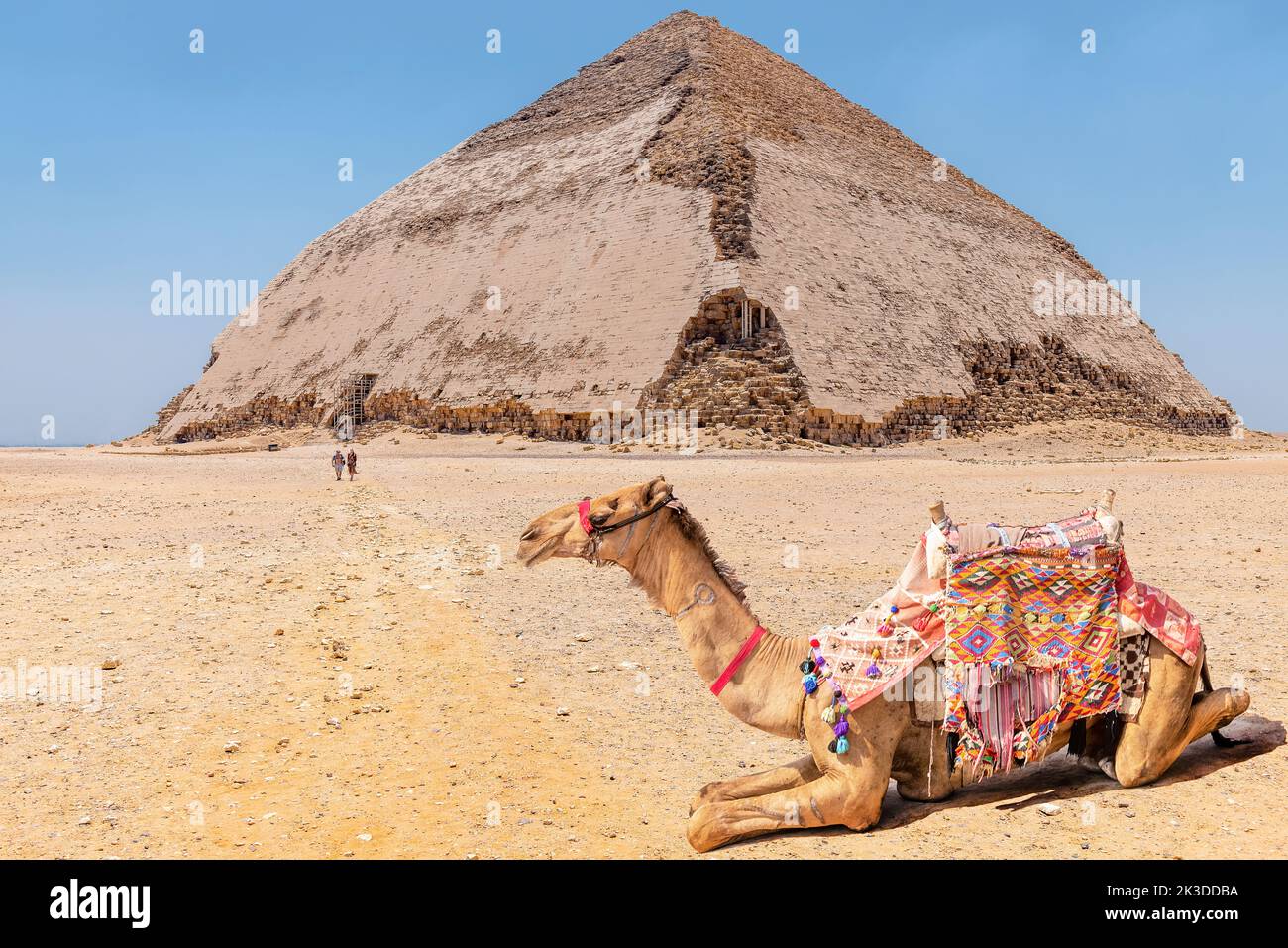 La piramide piegata di Sneferu, Dashur, Egitto. Foto Stock