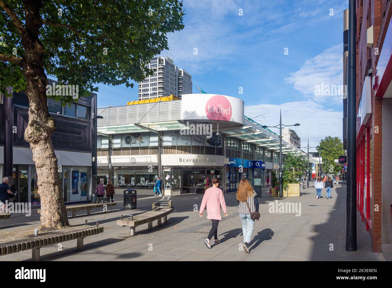 Area pedonale di Regent Street, Swindon, Wiltshire, Inghilterra, Regno Unito Foto Stock