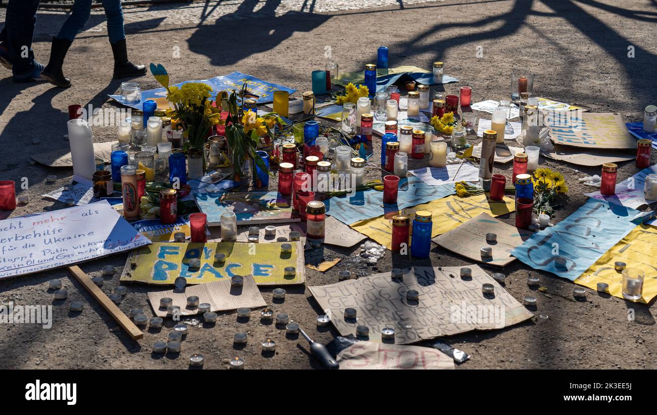 Ucraino memoriale per tutte le persone nel mondo a Berlino Foto Stock