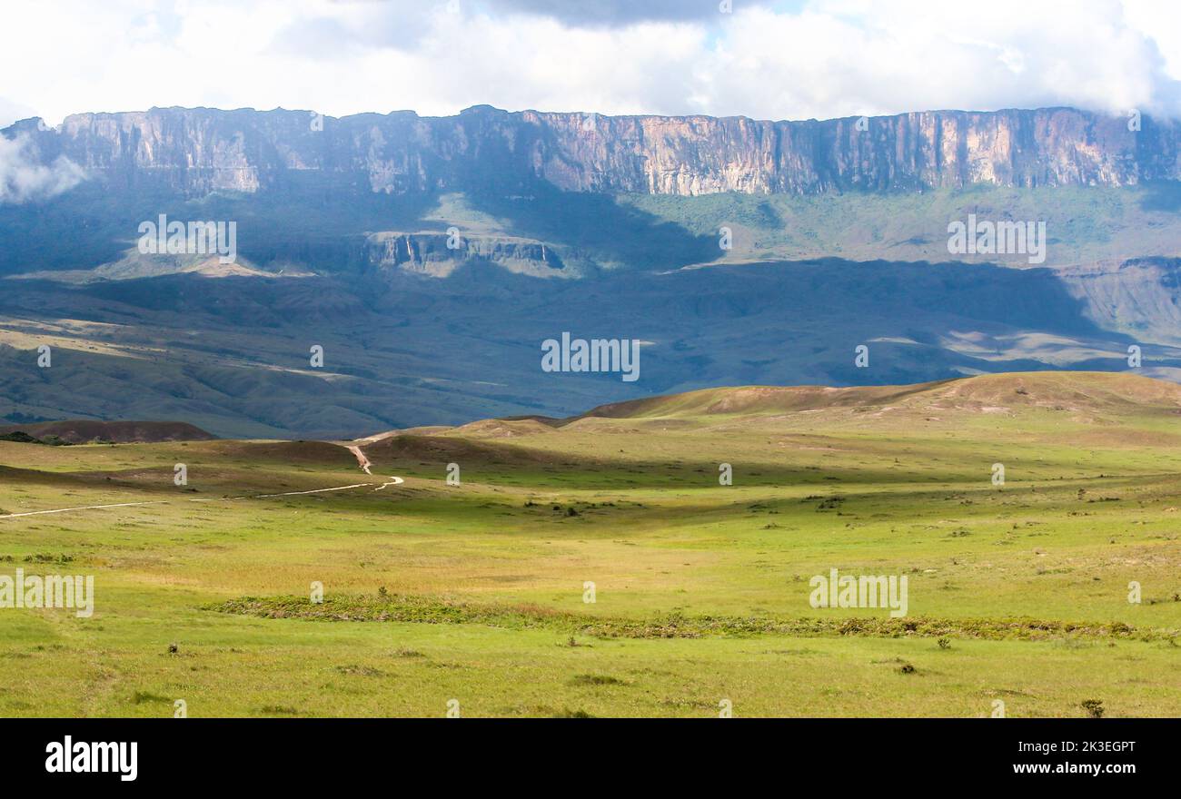 Monte Roraima Parco Nazionale a Pacaraima, Venezuela. Sentiero per la montagna Foto Stock