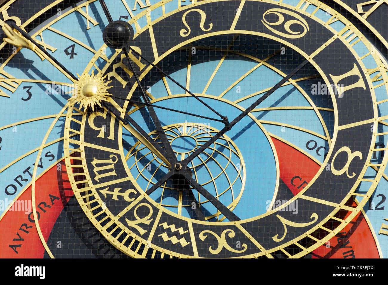 Serie fotografica di Praga: Dettaglio dell'orologio astronomico di Praga Foto Stock