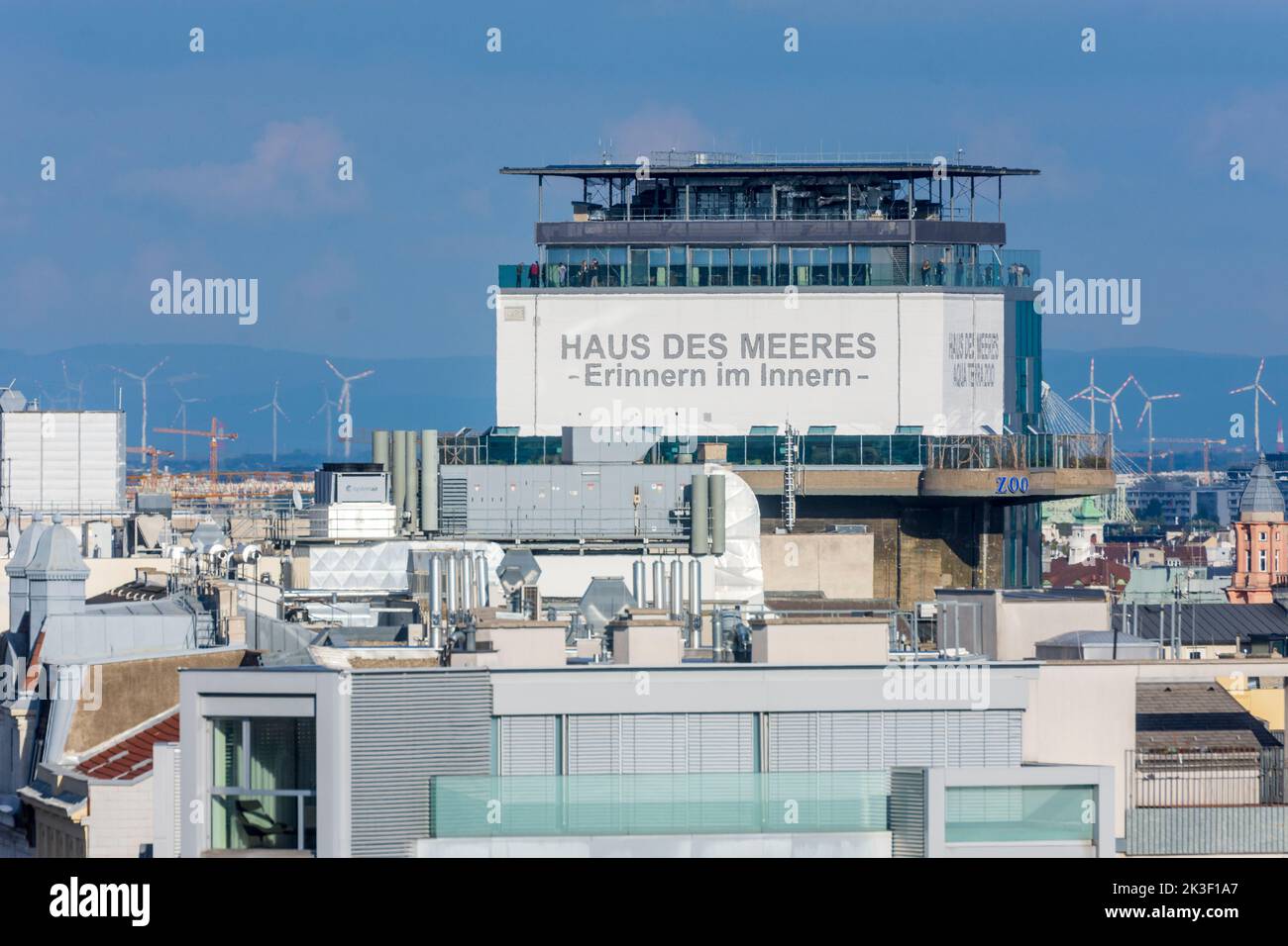 Wien, Vienna: Acquario pubblico Haus des Meeres in ex torre di flak nel 06. Mariahilf, Vienna, Austria Foto Stock