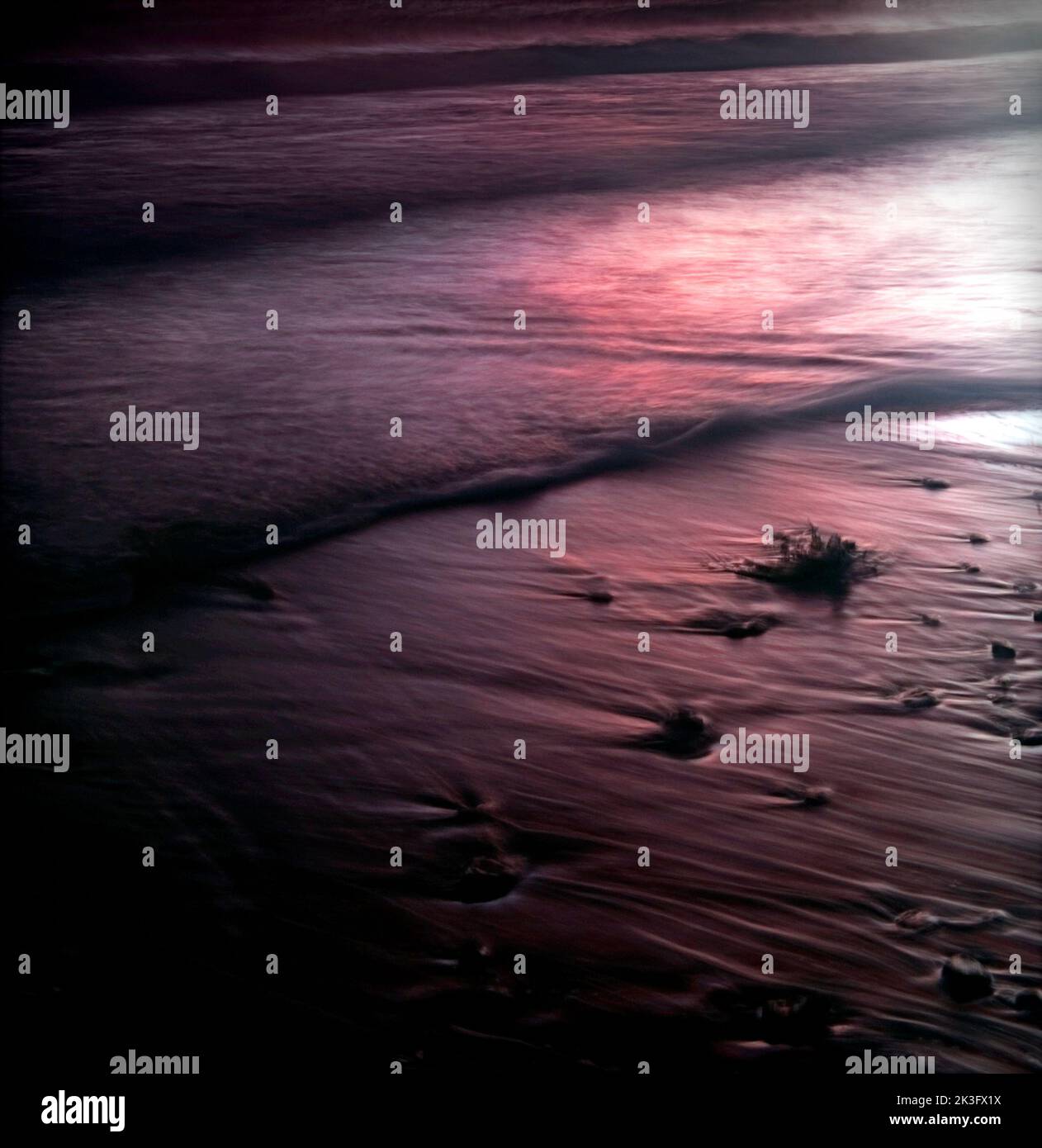 Isola di Wight , Mare , esposizione lunga Foto Stock