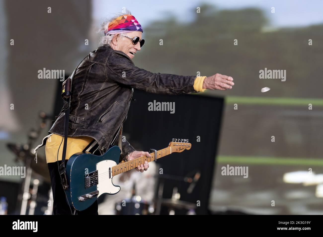 LONDRA, INGHILTERRA: I Rolling Stones si esibiscono sul Great Oak Stage al British Summer Time Festival di Hyde Park. Con: Keith Richards dove: Londra, Regno Unito quando: 25 giu 2022 credito: Neil Lupin/WENN Foto Stock