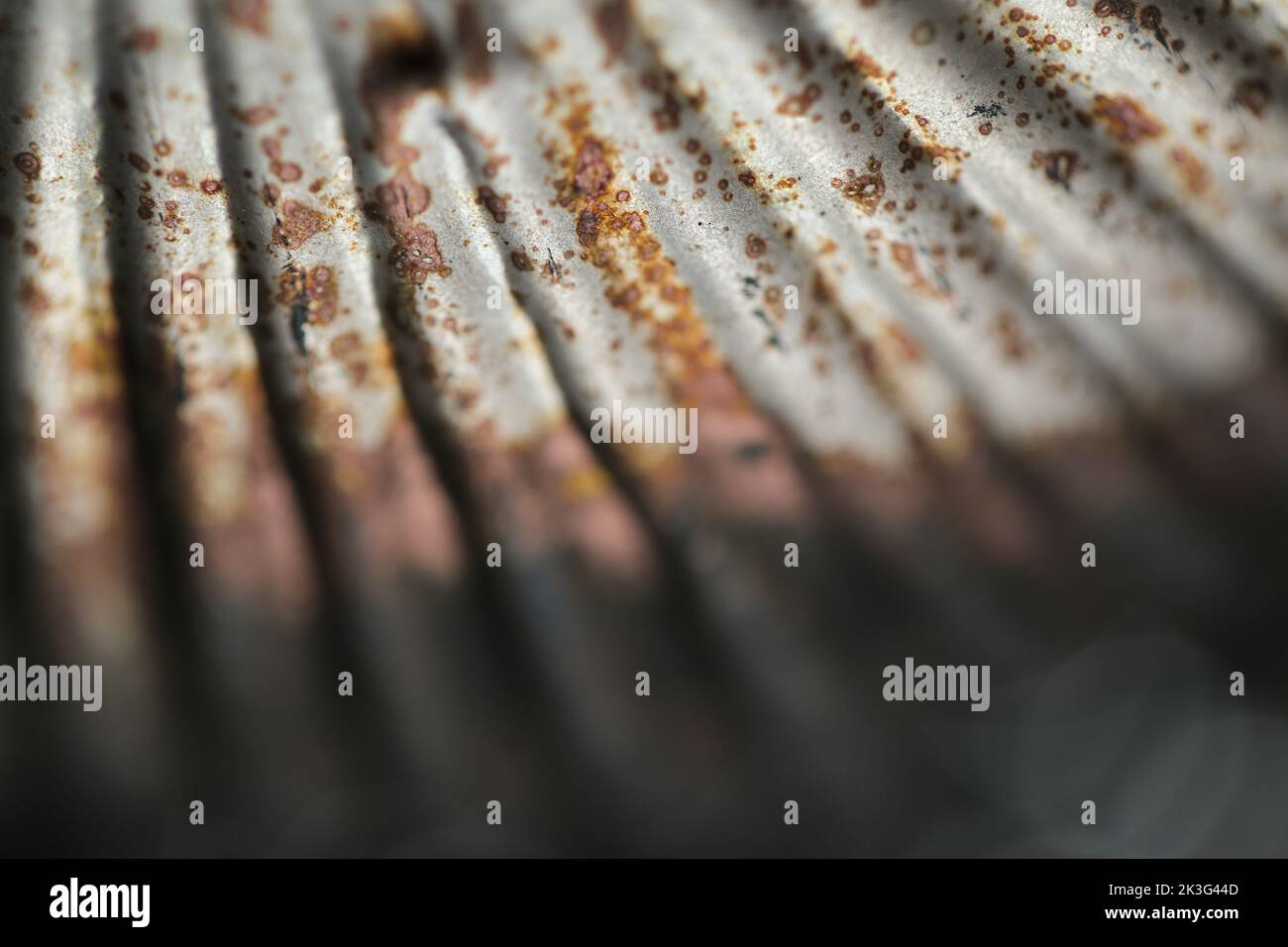 Superficie arrugginita in metallo.struttura metallica arrugginita.carta da parati per foto Grunge. Foto Stock