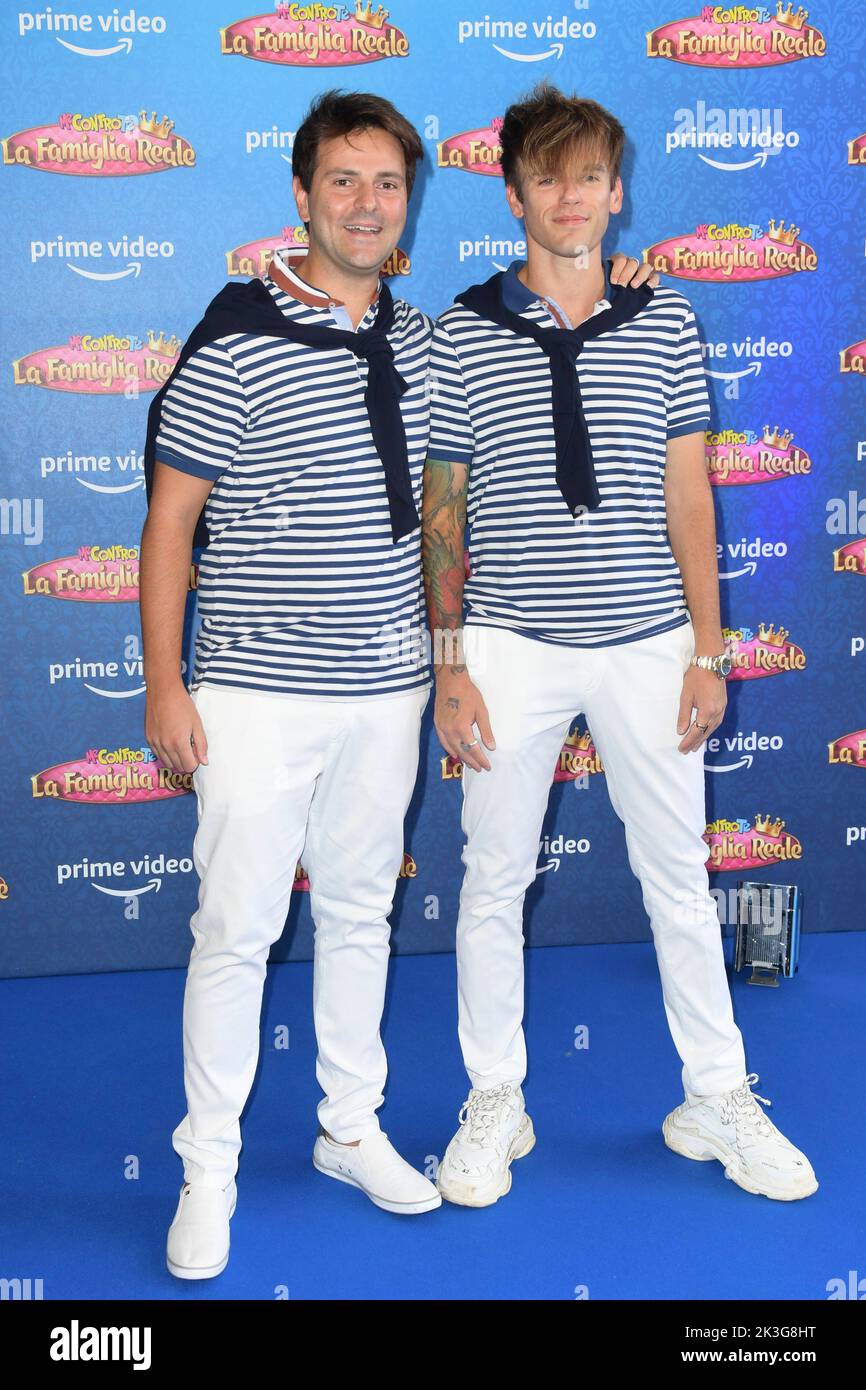 Roma, Italia. 26th Set, 2022. IPantellsa partecipa al Me contro te la famiglia reale prime tv series blu carpet allo Space moderno Cinema. Credit: SOPA Images Limited/Alamy Live News Foto Stock