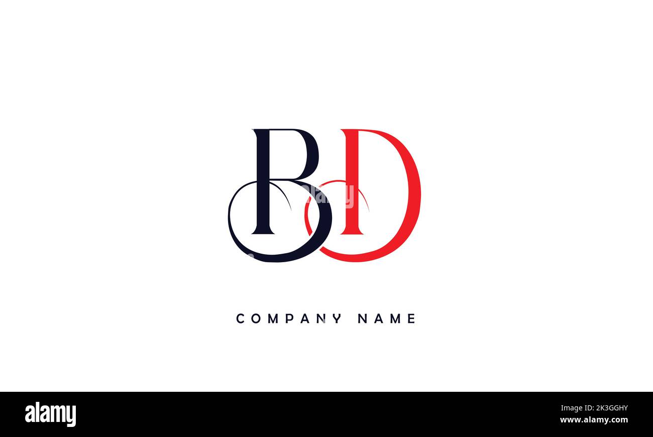 BD, DB Abstract Letters Logo Monogram Illustrazione Vettoriale