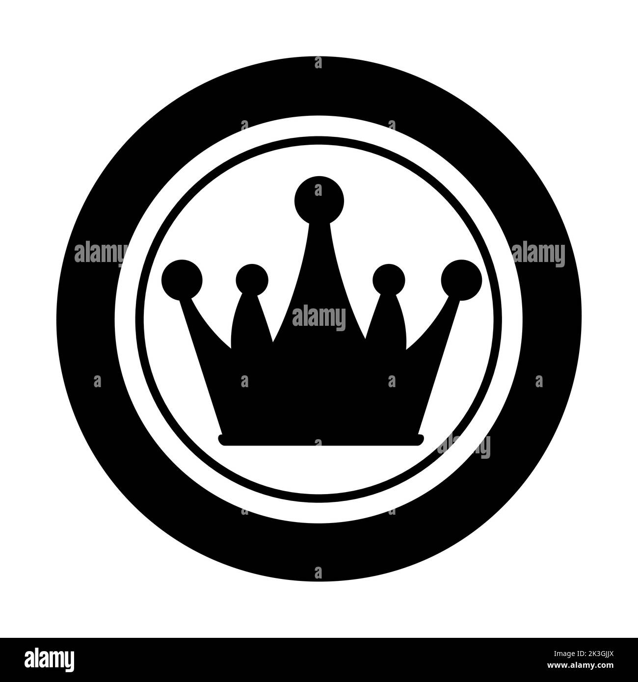 Icona forma della corona. Simbolo del gioco d'azzardo, oggetto. Illustrazione vettoriale Illustrazione Vettoriale