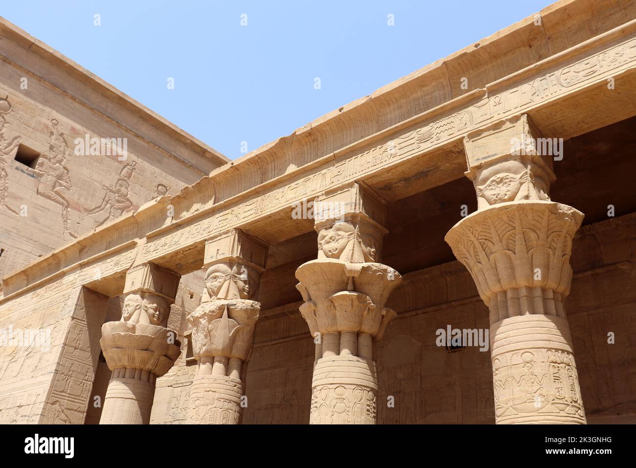 Il Tempio di Philae, Aswan Foto Stock