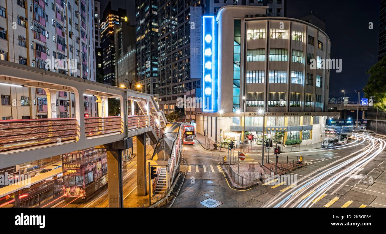 La casa funeraria di Hong Kong, Hong Kong, Cina. Foto Stock