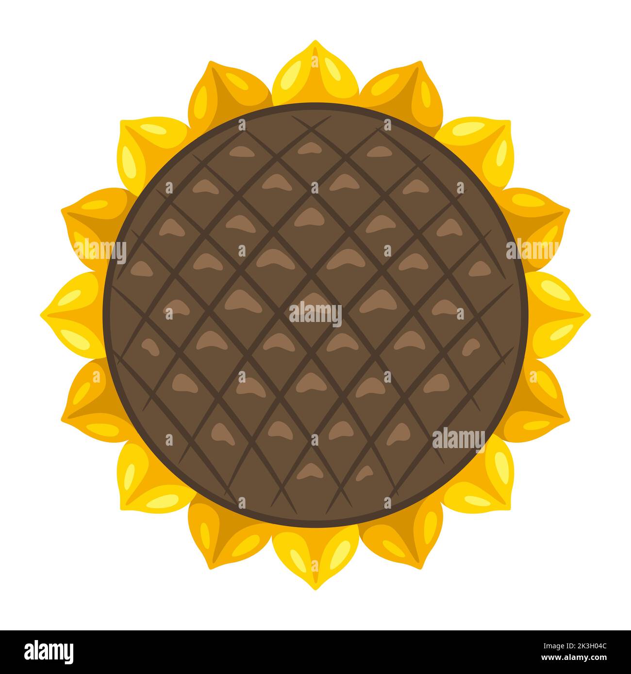 Illustrazione di girasole. Immagine per la cucina e l'agricoltura. Illustrazione Vettoriale