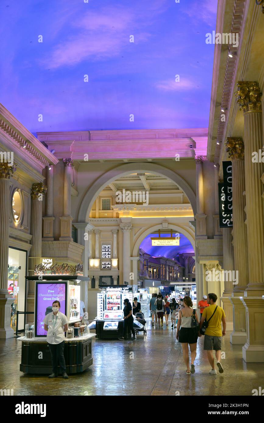 Il Forum Shops at Caesars si trova sulla Las Vegas Strip, Nevada, USA Foto Stock