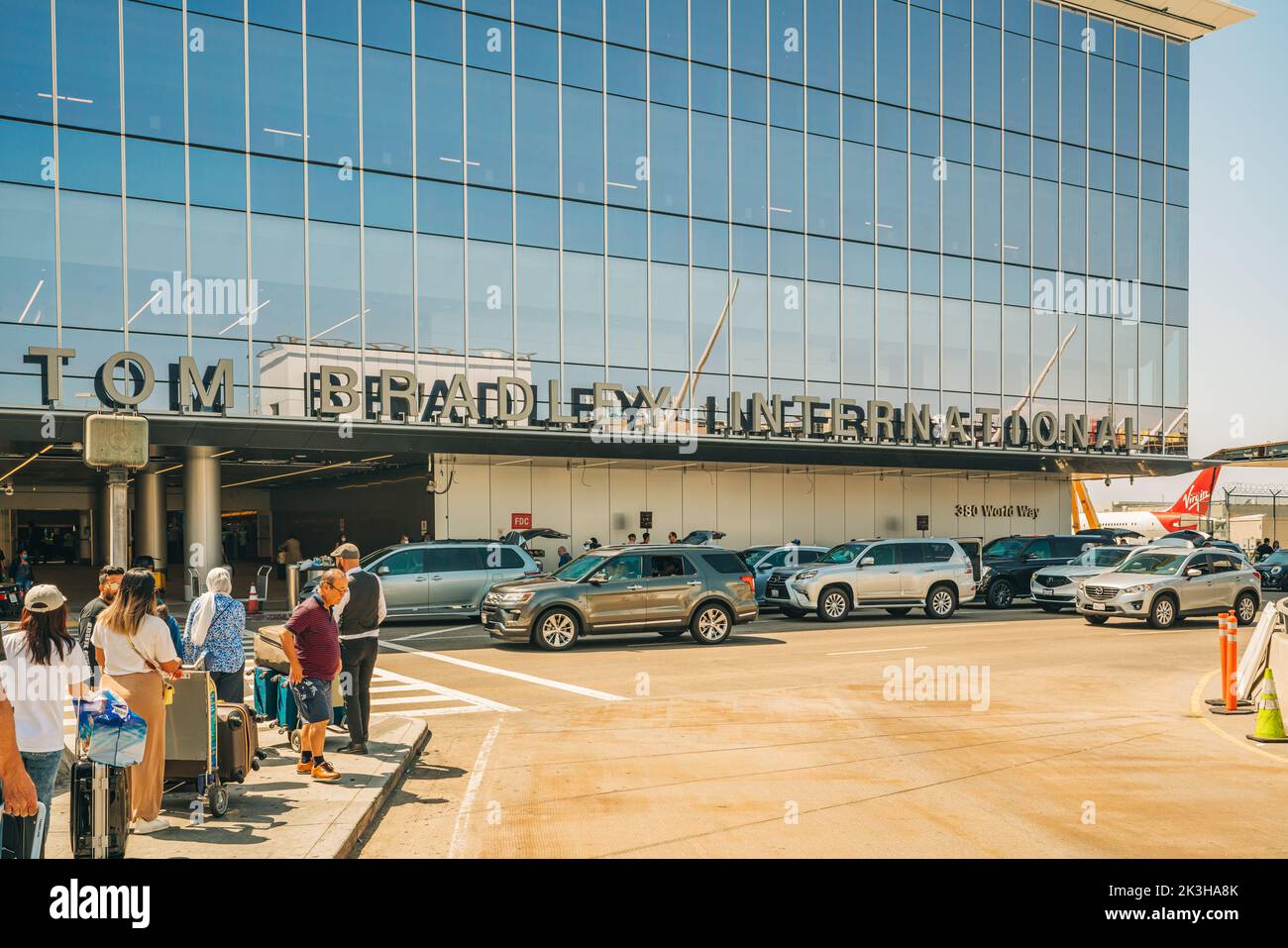 Aeroporto di Los Angeles, California, USA - 19 agosto 2022. Tom Bradley International Terminal presso l'aeroporto di Los Angeles (LAX), California, Stati Uniti Foto Stock