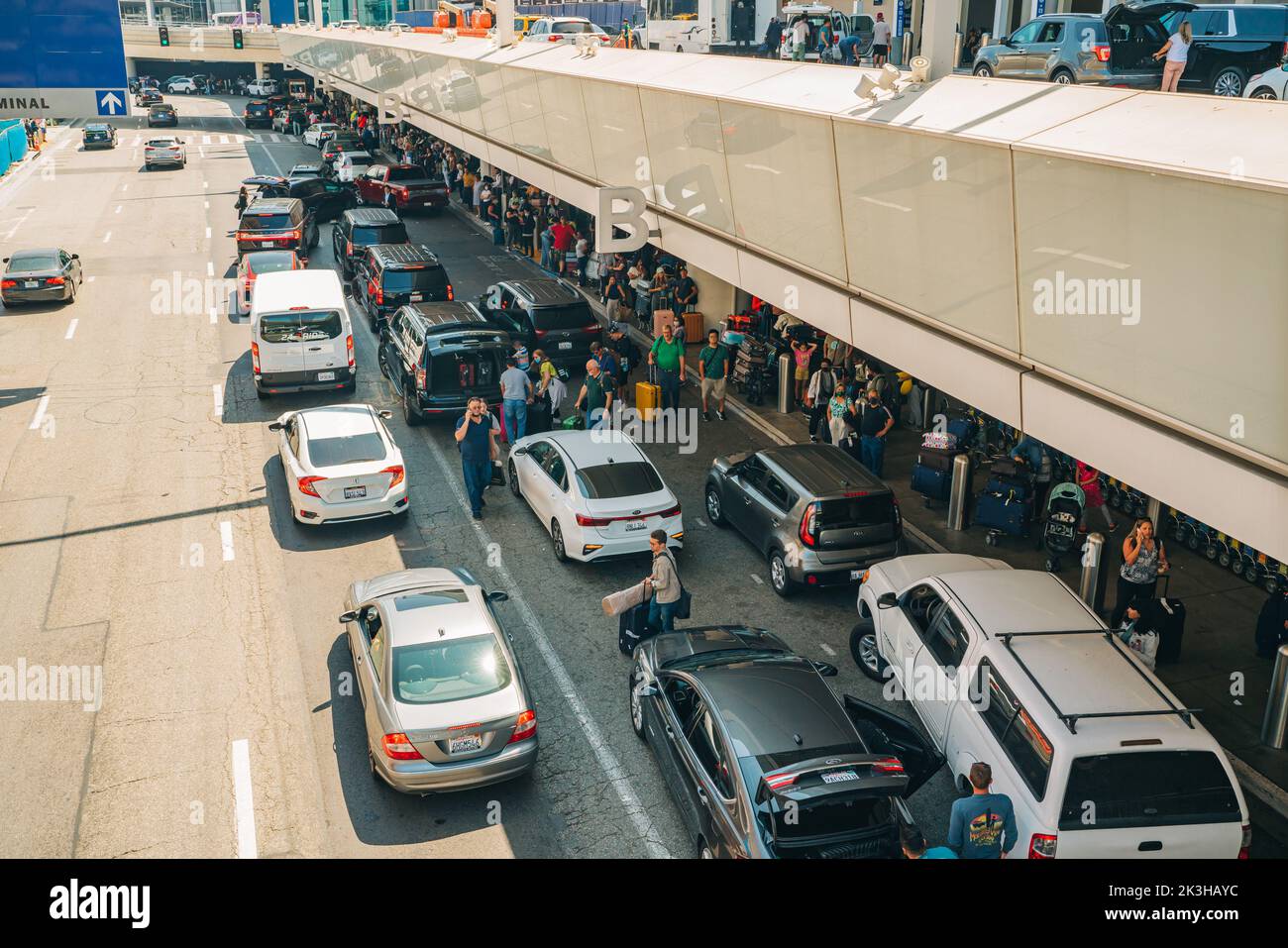 Aeroporto di Los Angeles, California, USA - 19 agosto 2022. Tom Bradley International Terminal presso l'aeroporto di Los Angeles (LAX), California, Stati Uniti Foto Stock