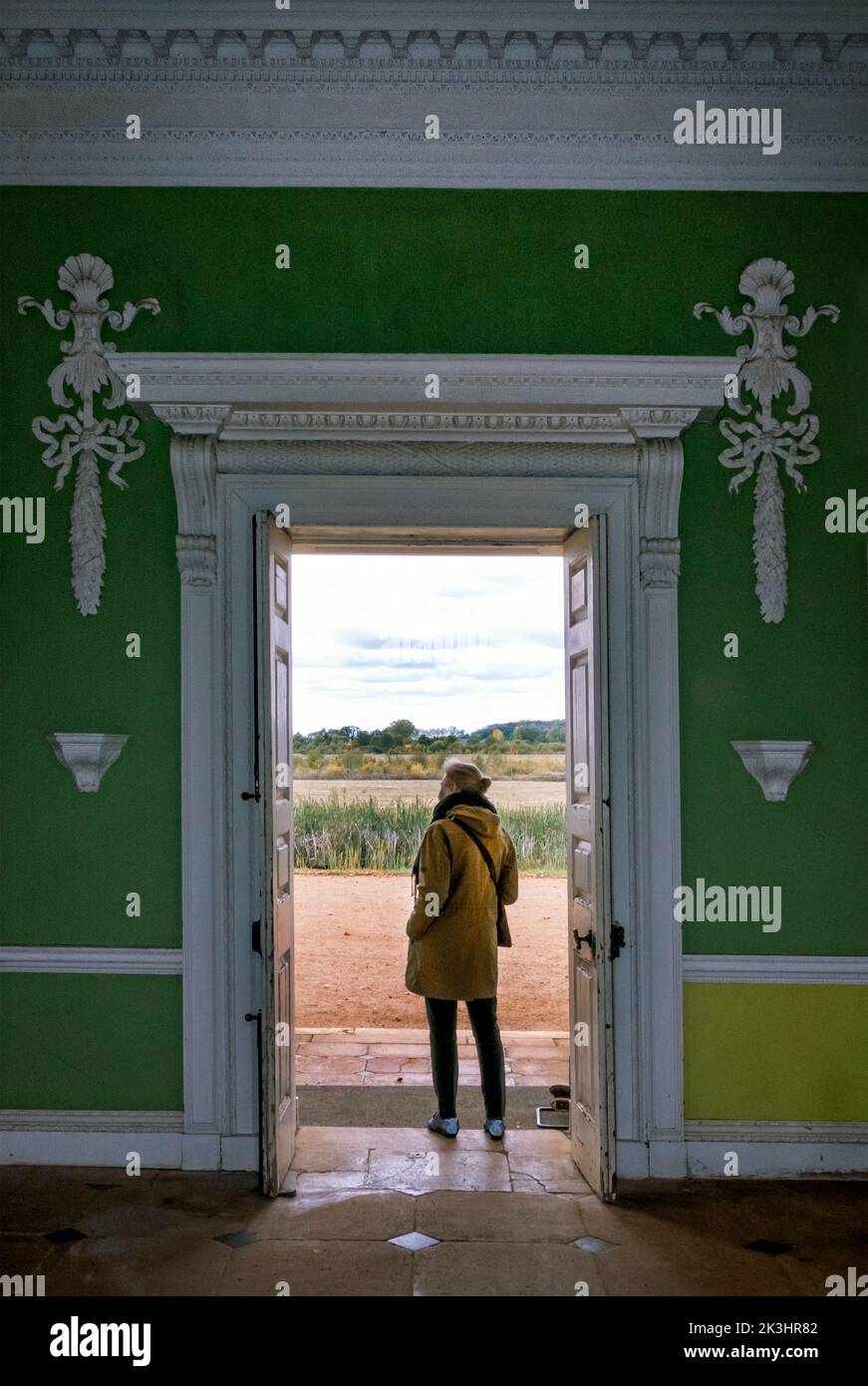 Bowling Greed House interno a Wrest Park Gardens Silsoe Bedfordshire Regno Unito Foto Stock