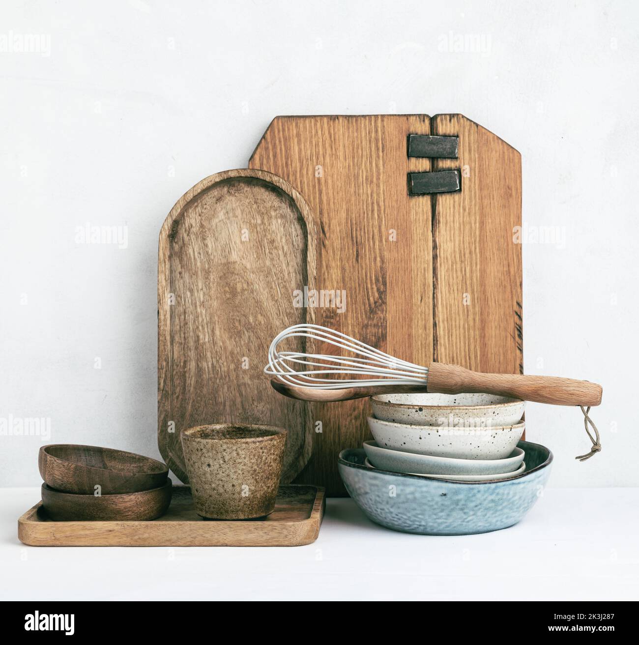 Utensili da cucina sfondo Foto Stock