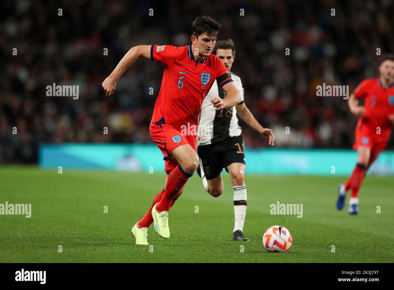 Londra, Regno Unito. 26th settembre 2022; Wembley Stadium, Londra, Inghilterra: UEFA Nations League Football, Inghilterra contro Germania; Harry Maguire of England Credit: Action Plus Sports Images/Alamy Live News Foto Stock