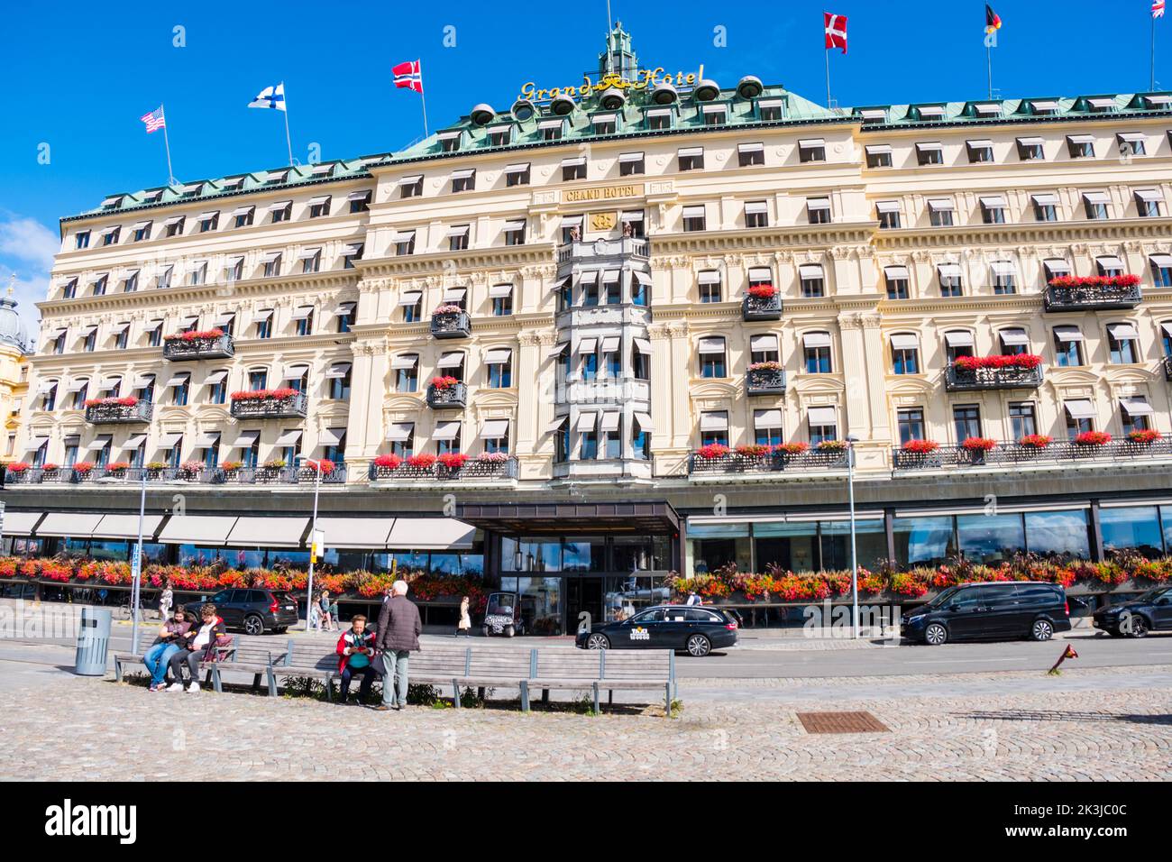 Grand Hotel, Blasieholmen, Stoccolma, Svezia Foto Stock