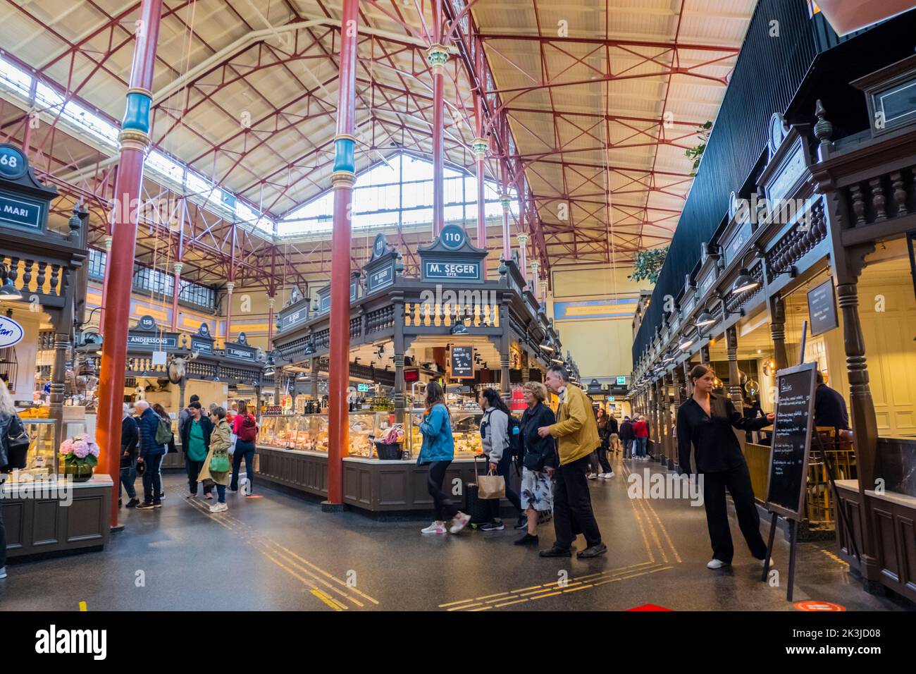 Östermalms saluhall, Stoccolma, Svezia Foto Stock