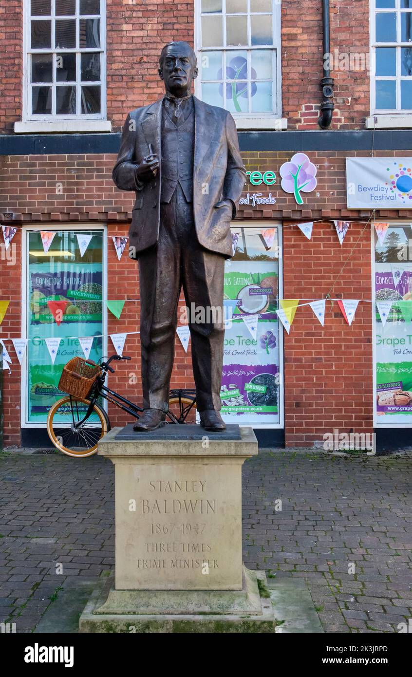 Statua di Stanley Baldwin, Bewdley, Worcestershire Foto Stock