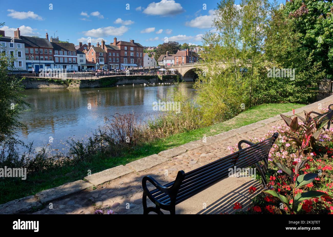 Si affaccia su Severn Side South, Bewdley, Worcestershire Foto Stock