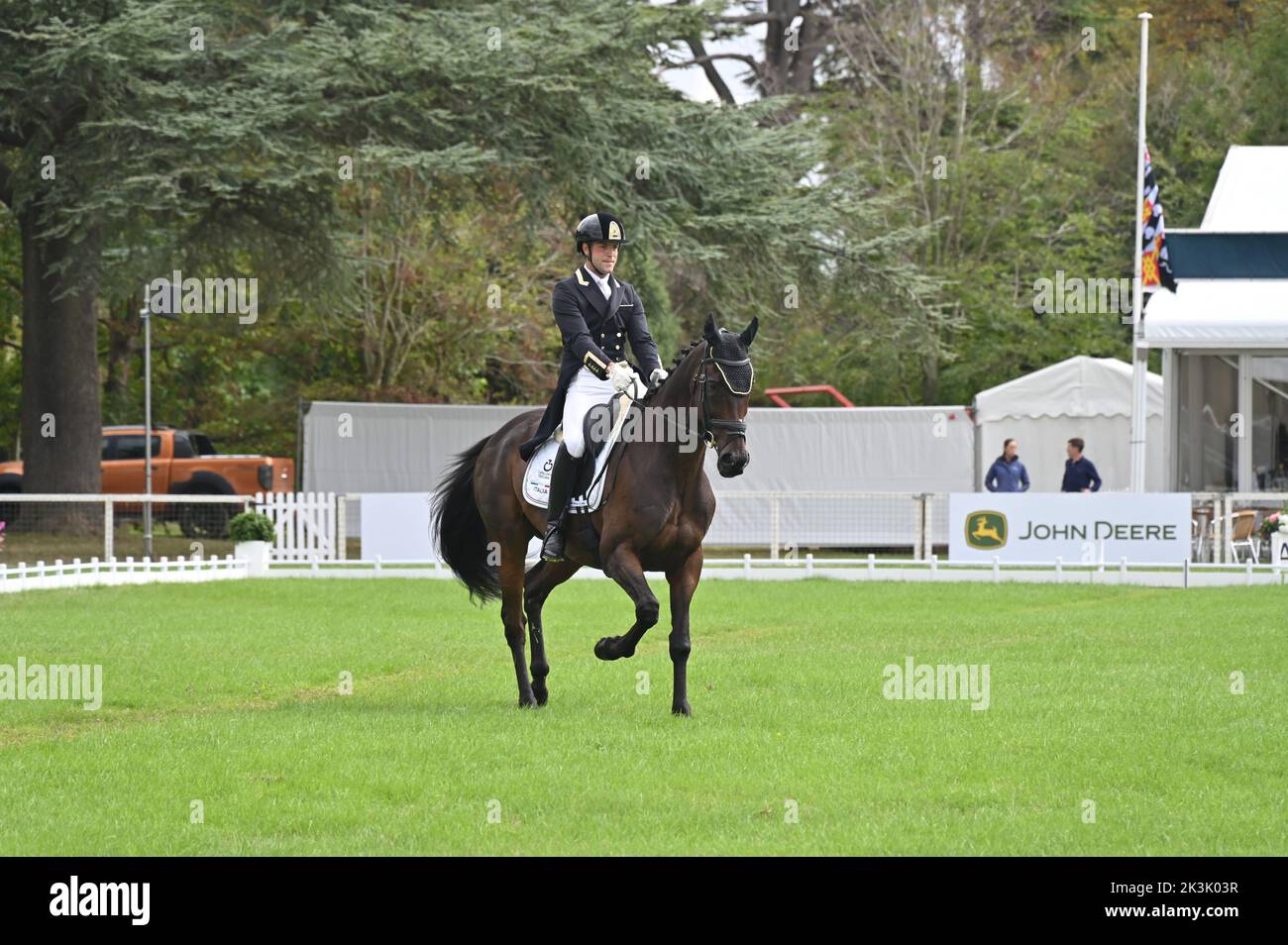 Roberto Scalisi nella fase di dressage di Alamein della competizione CCI4*-L, Blenheim Palace International Horse Trials, Blenheim Palace, Woodstock, Oxfordshi Foto Stock