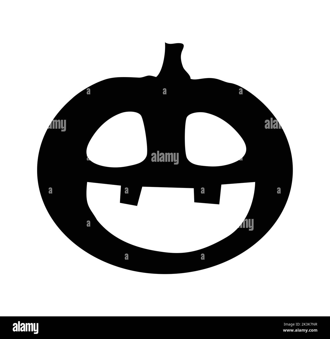 Illustrazione vettoriale icona zucca isolata su sfondo bianco. Silhouette in zucca. Illustrazione Vettoriale