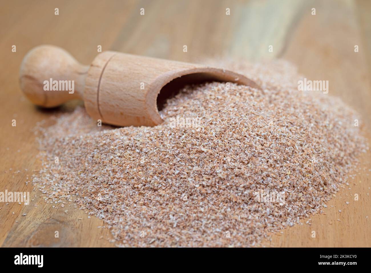 Crusca di grano in un primo piano Foto Stock