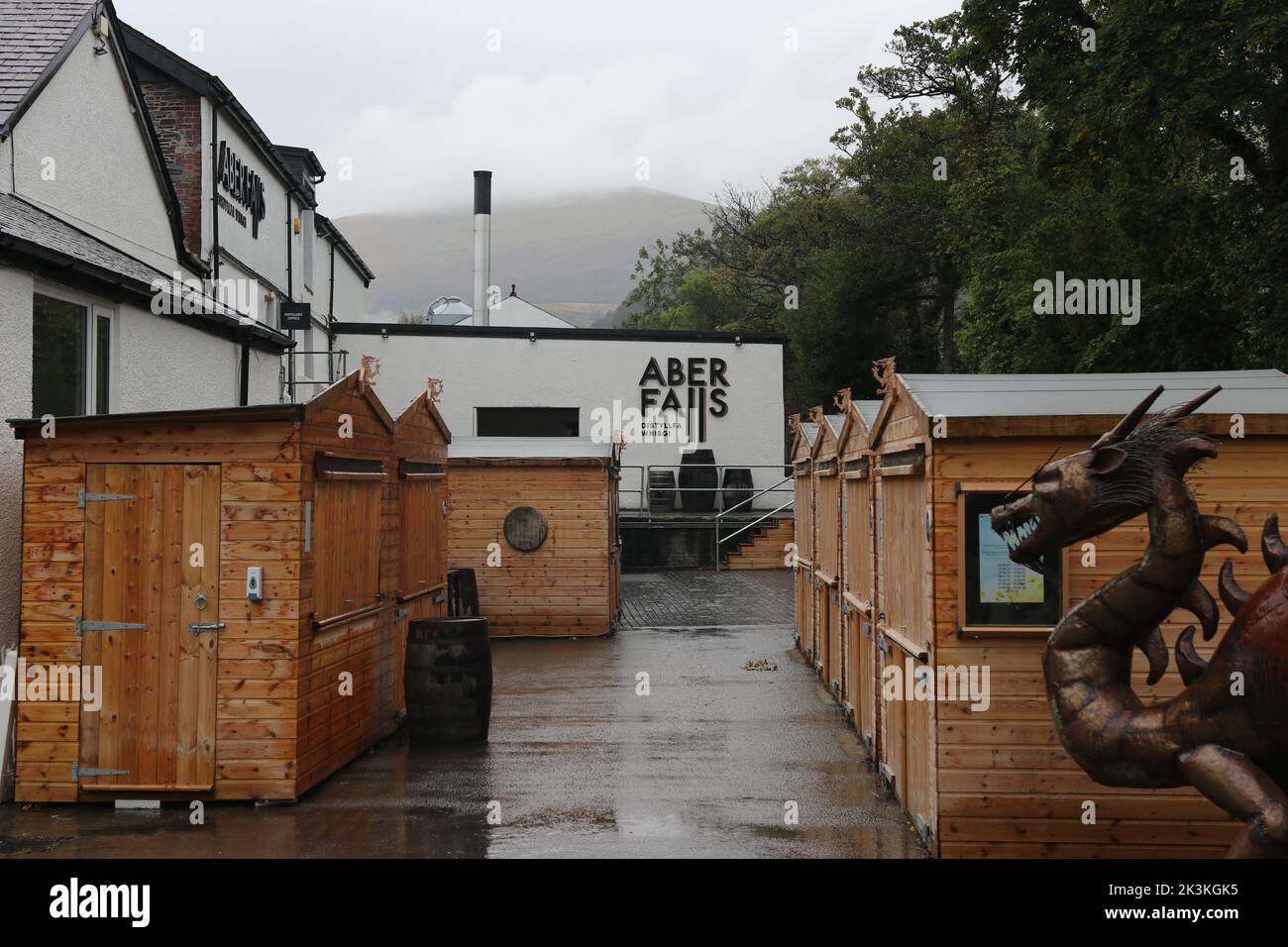 Aber Falls Whisky, Aber Falls Visitor Centre, Galles, Regno Unito Foto Stock