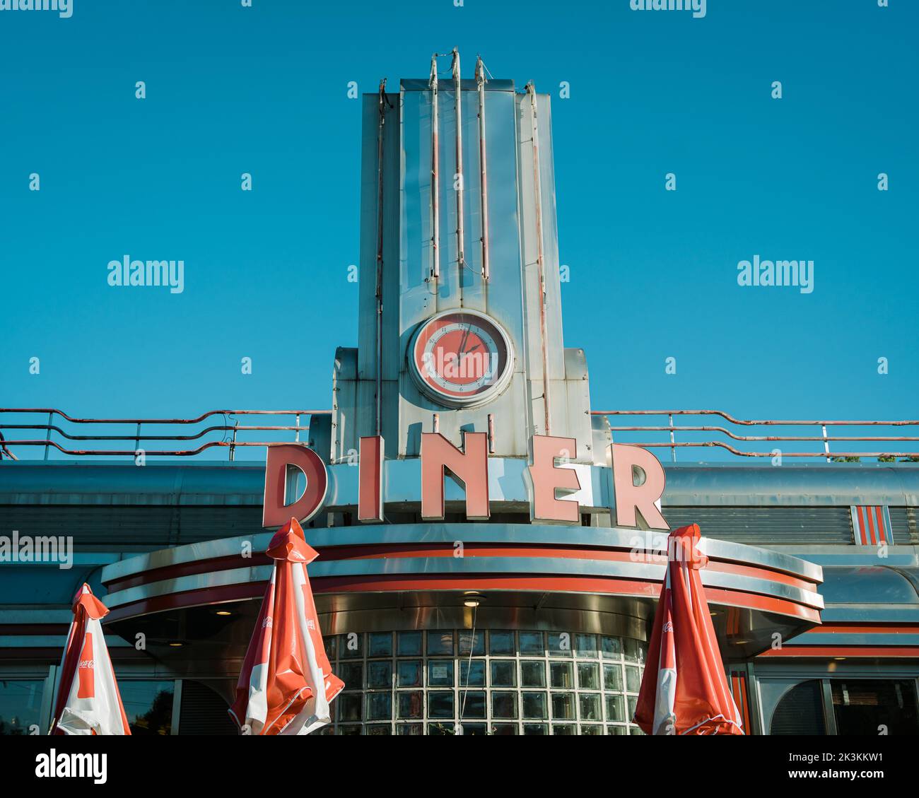 Insegna vintage Eveready Diner, Hyde Park, New York Foto Stock