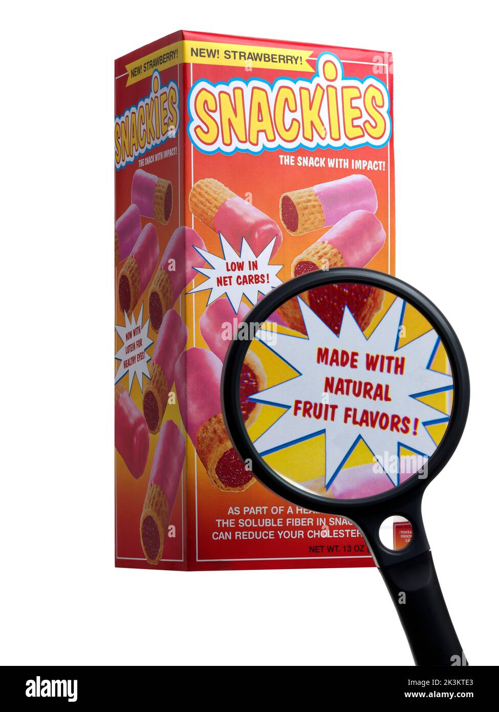 Scatola di biscotti Snackie Foto Stock